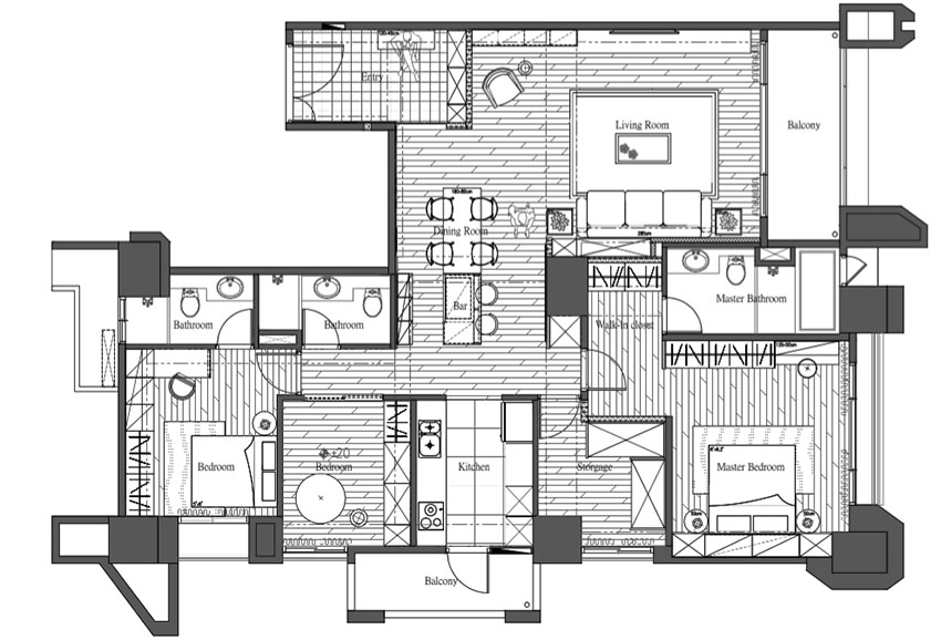 【住宅】35 坪轻工业风,MUSEN慕森设计|家装空间