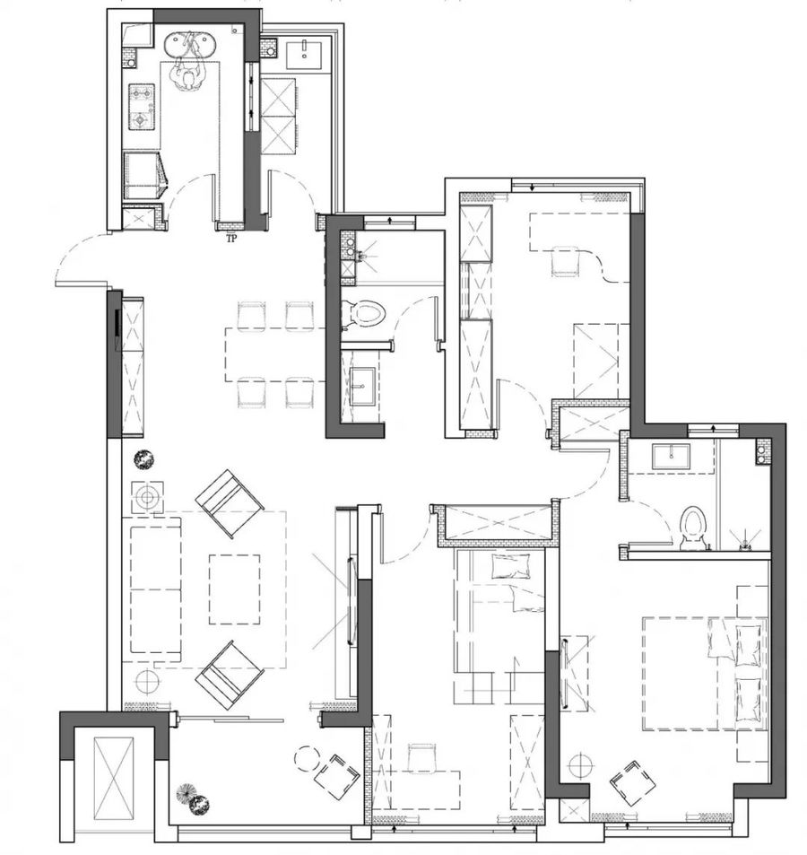 【公寓】向礼·撞色设计轻住宅,北岩设计|家装空间