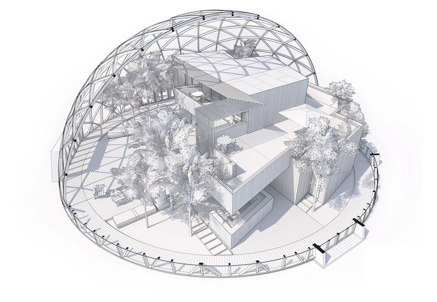 【商业建筑】幻想的穹顶|建筑外观