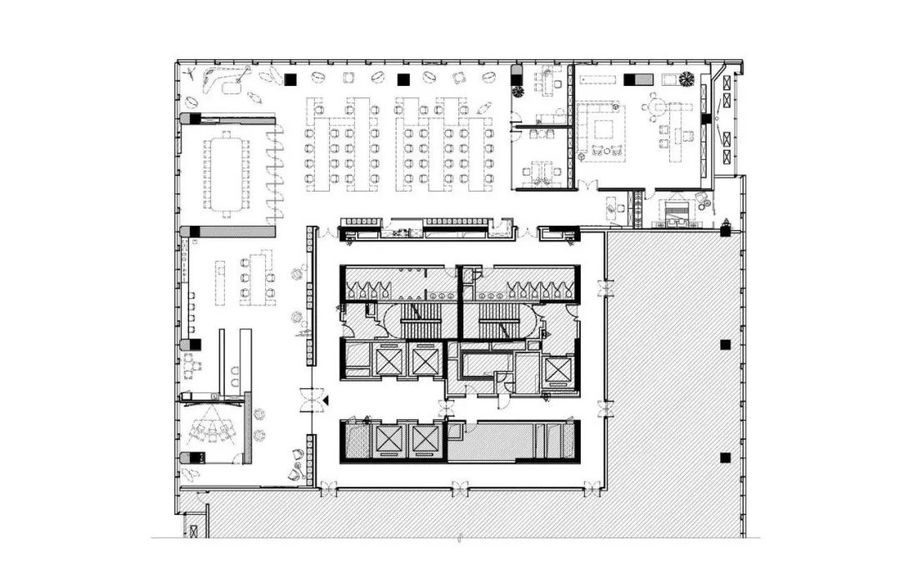 【办公室】广州绿地城780m2T1栋办公样板,共生形态|办公空间