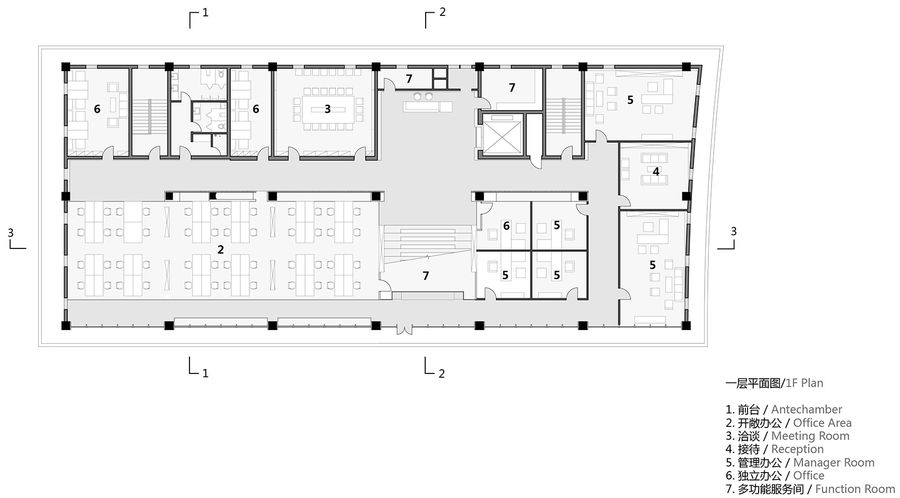 【办公室】1700平方米办公空间改造,米思建筑|办公空间